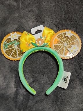 Disney Orange Bird Minnie Ear Headband in Yellow and Green